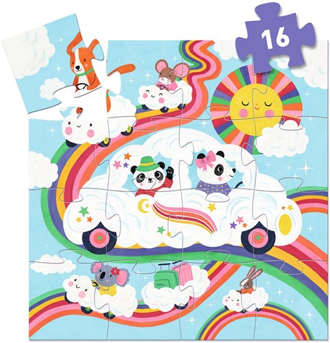 Djeco juguete puzzle Voiture nuage 16 piezas FSC MIX-2