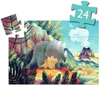 Djeco puzzle silueta Teo el dino - 24 piezas - cartón FSC-2