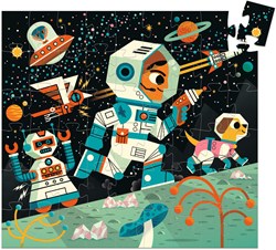 Djeco puzzle estación espacial - 54 piezas cartón FSC puzzle infantil