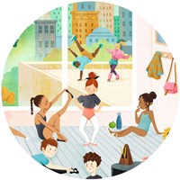 Djeco puzzle - 100 piezas - escuela de danza para niños-3