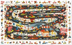 Djeco puzzle rally automovilístico - puzzle de observación 54 piezas cartón FSC