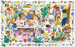 Djeco puzzle cumpleaños - puzzle de observación 54 piezas niños