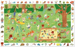 Djeco puzzle observación plaza de los pequeños amigos 35 piezas FSC MIX
