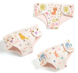 Djeco accesorios muñeca POMEA pañales - juguete cuidado muñecas