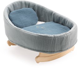 Djeco cuna para muñecas Blue Dream - accesorio cuna mecedora de madera