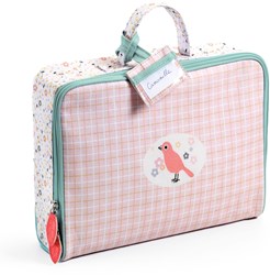Djeco accesorios maleta muñecas - maleta de viaje resistente para muñecas