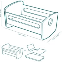 Djeco cuna mecedora Blue Night - cama de muñecas de madera FSC-3
