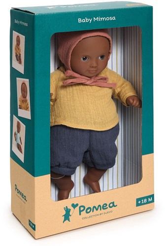Djeco muñecas 32 cm muñeca bebé Mimosa - muñeca suave con ojos dormilones-3