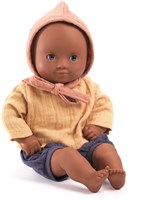 Djeco muñecas 32 cm muñeca bebé Mimosa - muñeca suave con ojos dormilones