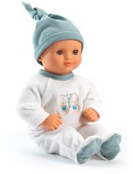Djeco muñecas 32 cm Neige - muñeca bebé suave con pijama