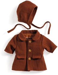 Djeco ropa para muñecas chaqueta y gorro otoño - para muñecas 30-34 cm