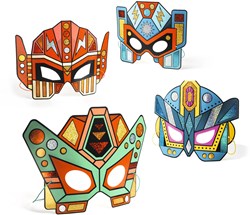 Djeco set creativo Super Robots mosaicos & pegatinas metálicas