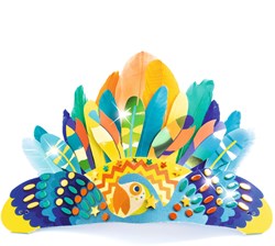Djeco Rio - Kit creativo para niños con plumas y pegatinas