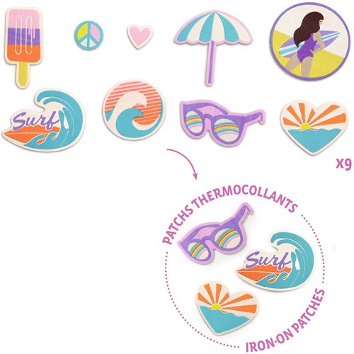 Djeco set creativo de accesorios tie-dye Sunshine Camp para niños-2