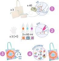 Djeco set creativo de accesorios tie-dye Sunshine Camp para niños-3