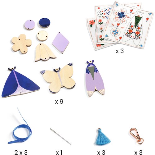 Djeco set de manualidades Butterflies - crea joyas creativas para niños-3