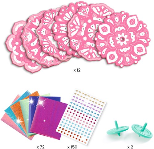Djeco DO IT YOURSELF - MOSAÏQUES & STICKERS Flower Power - FSC MIX-3