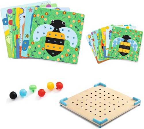 Djeco juego educativo Primo Mosaïco - juguete mosaico de madera FSC-3