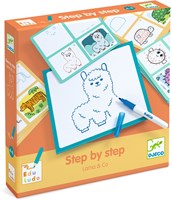 Djeco set de dibujo Step by Step Lama & Co - juguete creativo FSC MIX-3