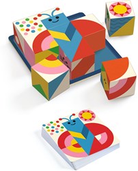 Djeco juego de puzzle de madera Cubologic 9 - juguete educativo FSC