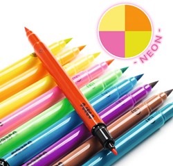 Djeco rotuladores 10 colores doble punta brush pens - pop