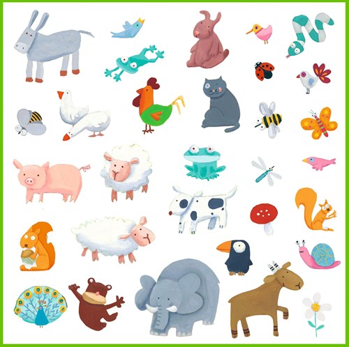 Djeco stickers animales - papel FSC - 160 unidades - set creativo-3