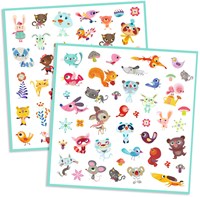Djeco stickers Little Friends - 160 pegatinas animales papel FSC