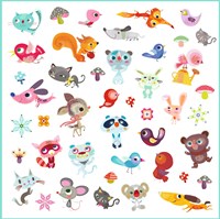 Djeco stickers Little Friends - 160 pegatinas animales papel FSC-2