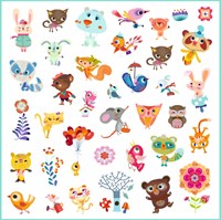 Djeco stickers Little Friends - 160 pegatinas animales papel FSC-3
