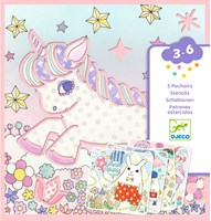 Djeco plantillas Kawaïland - set creativo de dibujo para niños-3