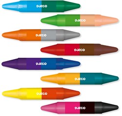 Djeco colores 8 Double-end Wax Crayons ceras para niños
