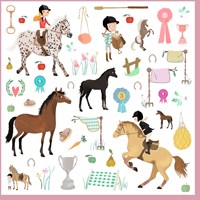 Djeco stickers caballos - 160 pegatinas creativas para niños-2