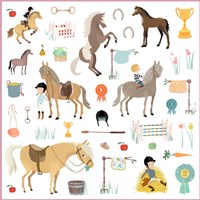 Djeco stickers caballos - 160 pegatinas creativas para niños-3