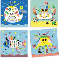 Djeco stickers criaturas marinas - set creativo para niños