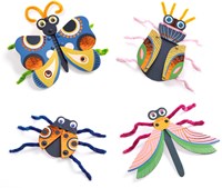 Djeco juego de ensartar Yarn bugs - set creativo para niños