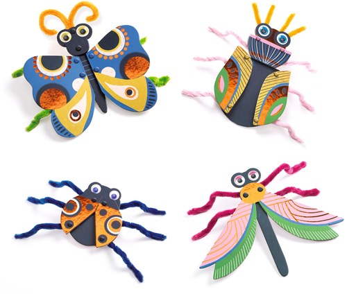 Djeco juego de ensartar Yarn bugs - set creativo para niños