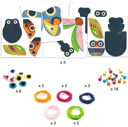 Djeco juego de ensartar Yarn bugs - set creativo para niños-3