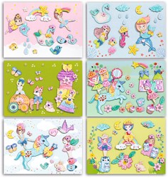 Djeco set creativo colorear y formas para niñas FSC MIX