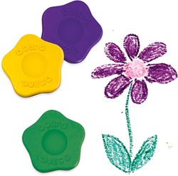 Djeco colores 12 Flower Crayons ergonómicos para niños pequeños
