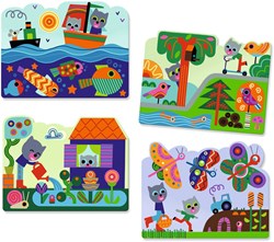 Djeco páginas para colorear para los más pequeños Hidden In The Garden libro mágico para colorear con agua