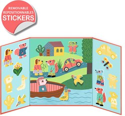 Djeco pegatinas animales - pegatinas de vinilo reutilizables para niños