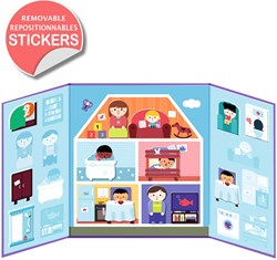 Djeco stickers casa - pegatinas vinílicas reutilizables para niños