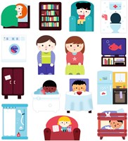 Djeco stickers casa - pegatinas vinílicas reutilizables para niños-3
