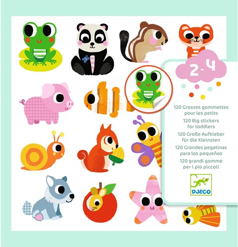 Djeco pegatinas animales bebé - FSC MIX - pegatinas grandes para niños pequeños-3