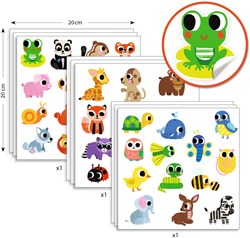 Djeco pegatinas animales bebé - FSC MIX - pegatinas grandes para niños pequeños