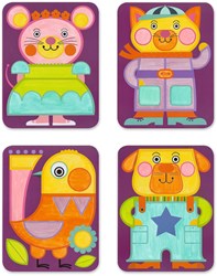 Djeco paleta de pintura set creativo Les Joufflus juguete creativo