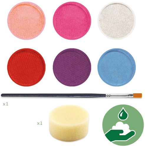 Djeco paleta de maquillaje - set de 6 colores para niños - Sweet