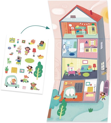 Djeco caja multi-actividad Animal Houses - set creativo animales FSC