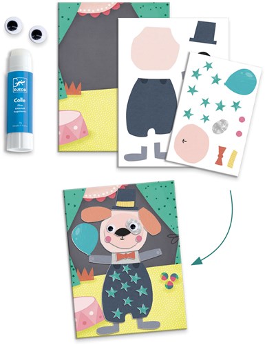 Djeco caja multi-actividad Animal Houses - set creativo animales FSC-2