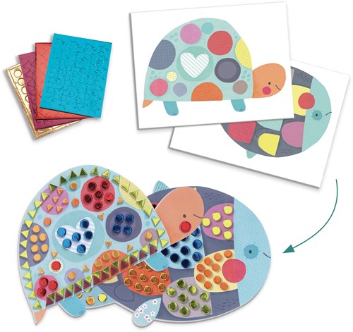Djeco caja multi-actividad Animal Houses - set creativo animales FSC-3